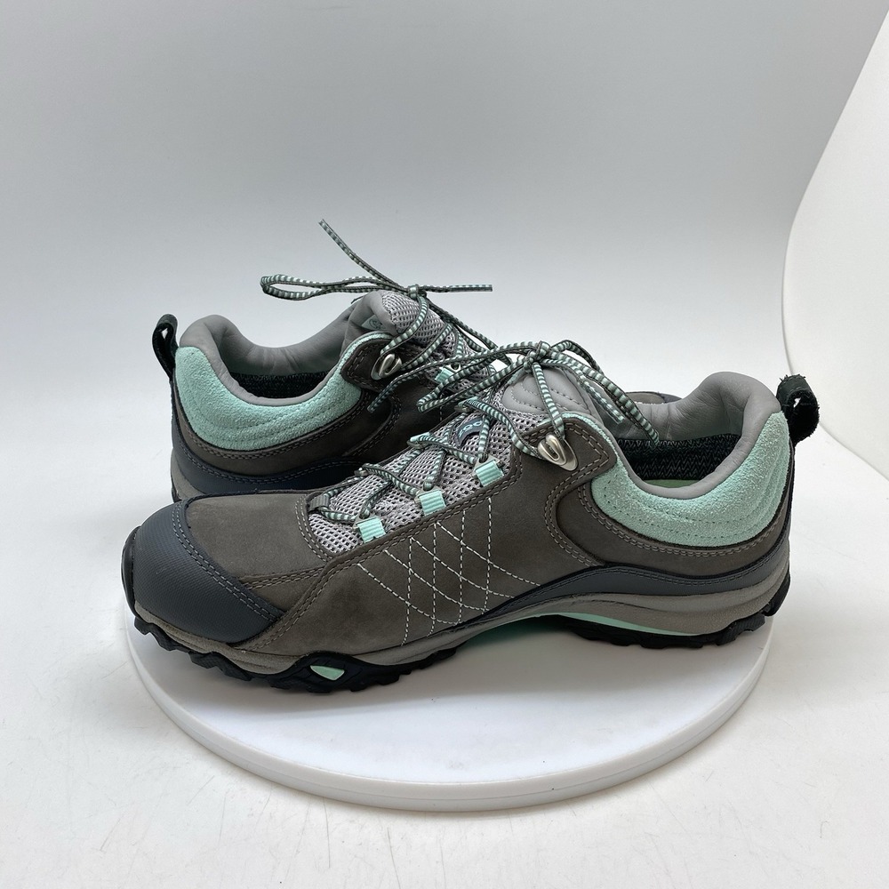 Oboz Shoes Womens 8.5 Wide Sapphire Low Gray Teal BDry Hiking Waterproof Boots - Picture 7 of 10